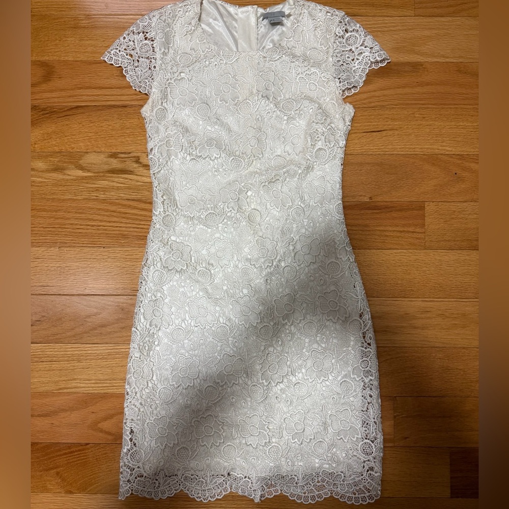 H&M White Floral Lace Mini Dress